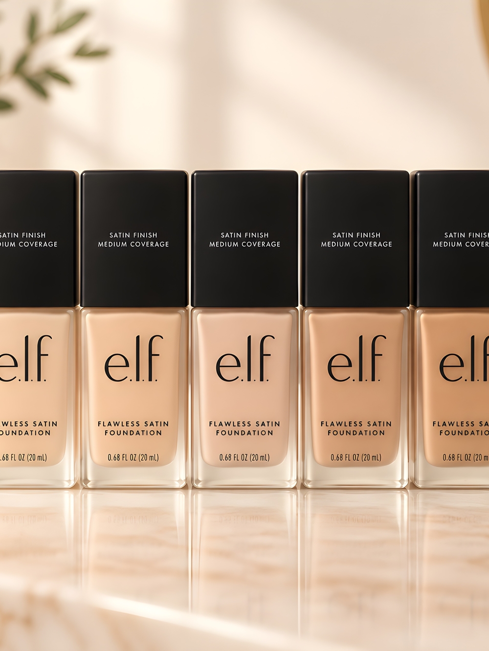ELF Flawless Satin Medium Coverage Foundation/Choose 1/Assorted Shades